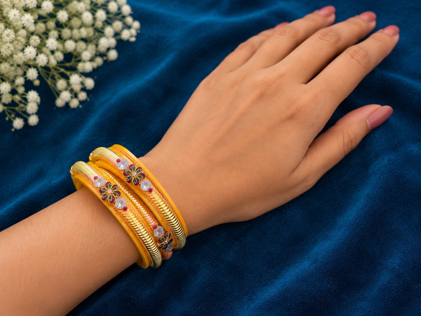 Yellow Gold Kada Bangles