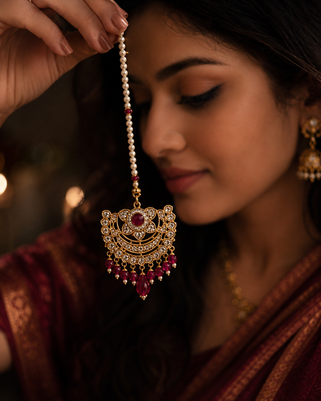 Heritage Kundan Maang Tikka
