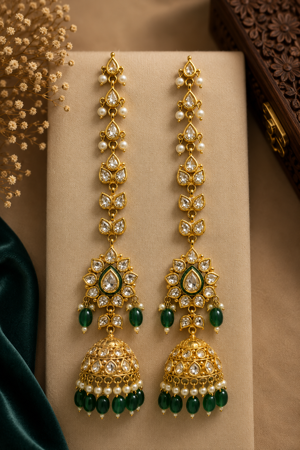 Royal Kundan Long Jhumkas