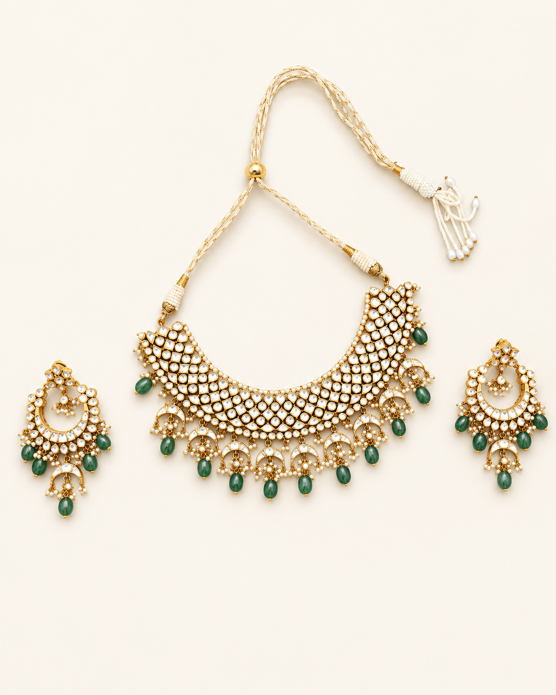 Kundan Choker with Emeralds