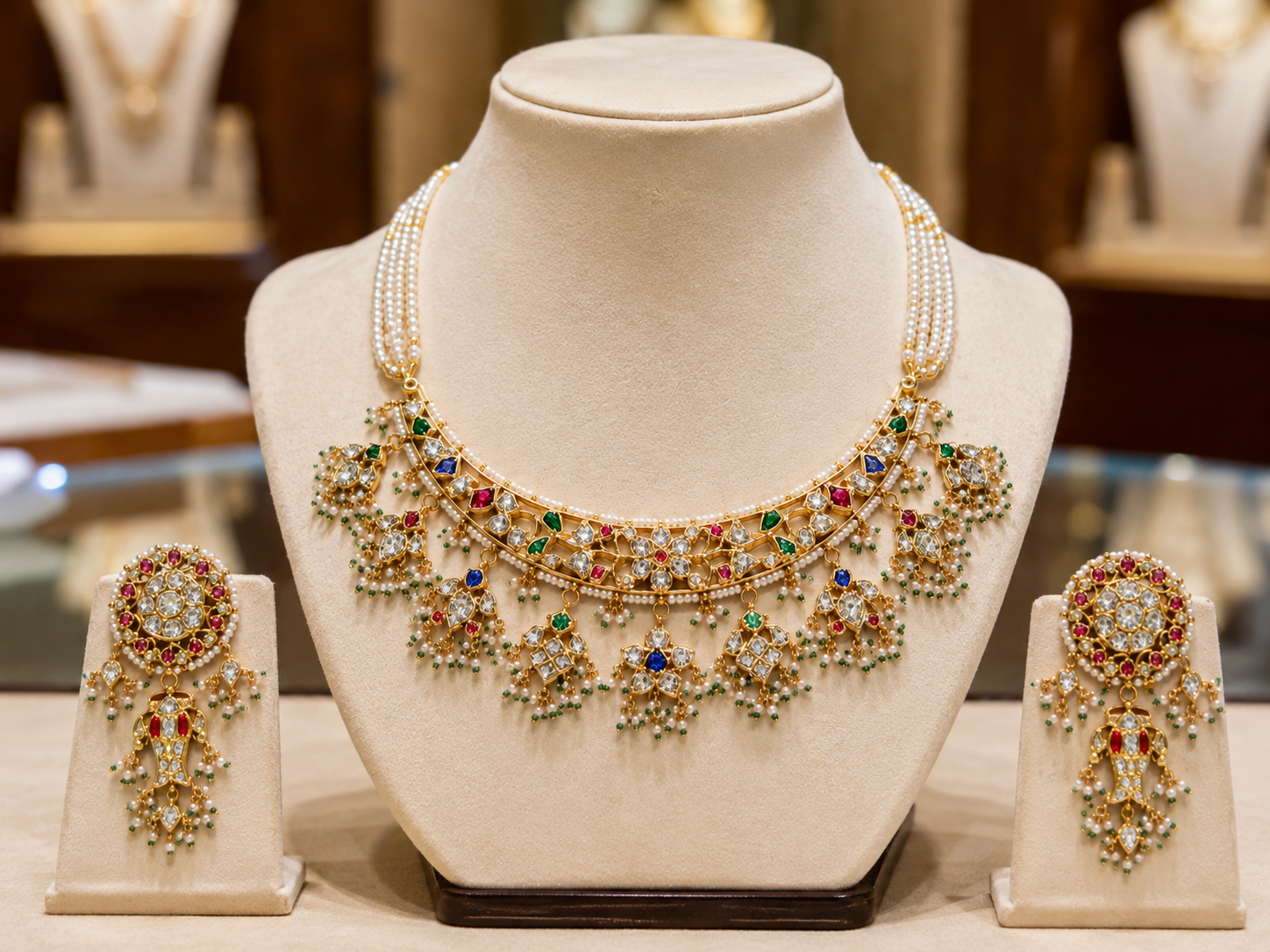 Kundan Choker Necklace Set