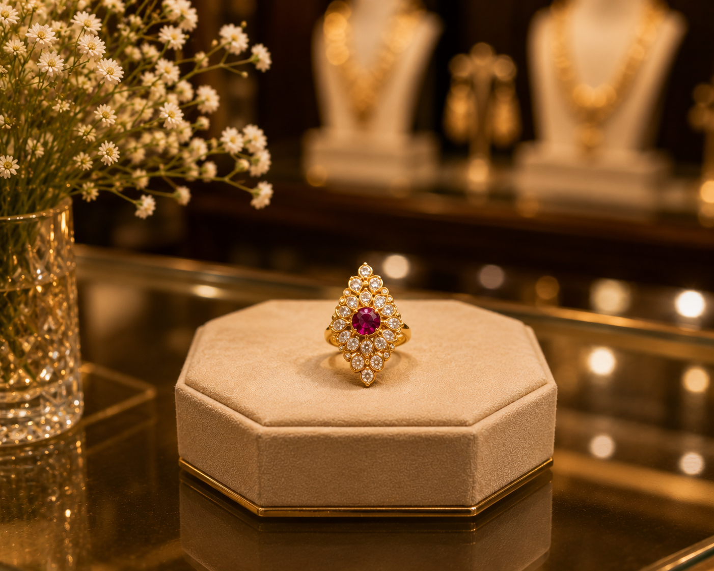 Marquise Ruby Heritage Ring